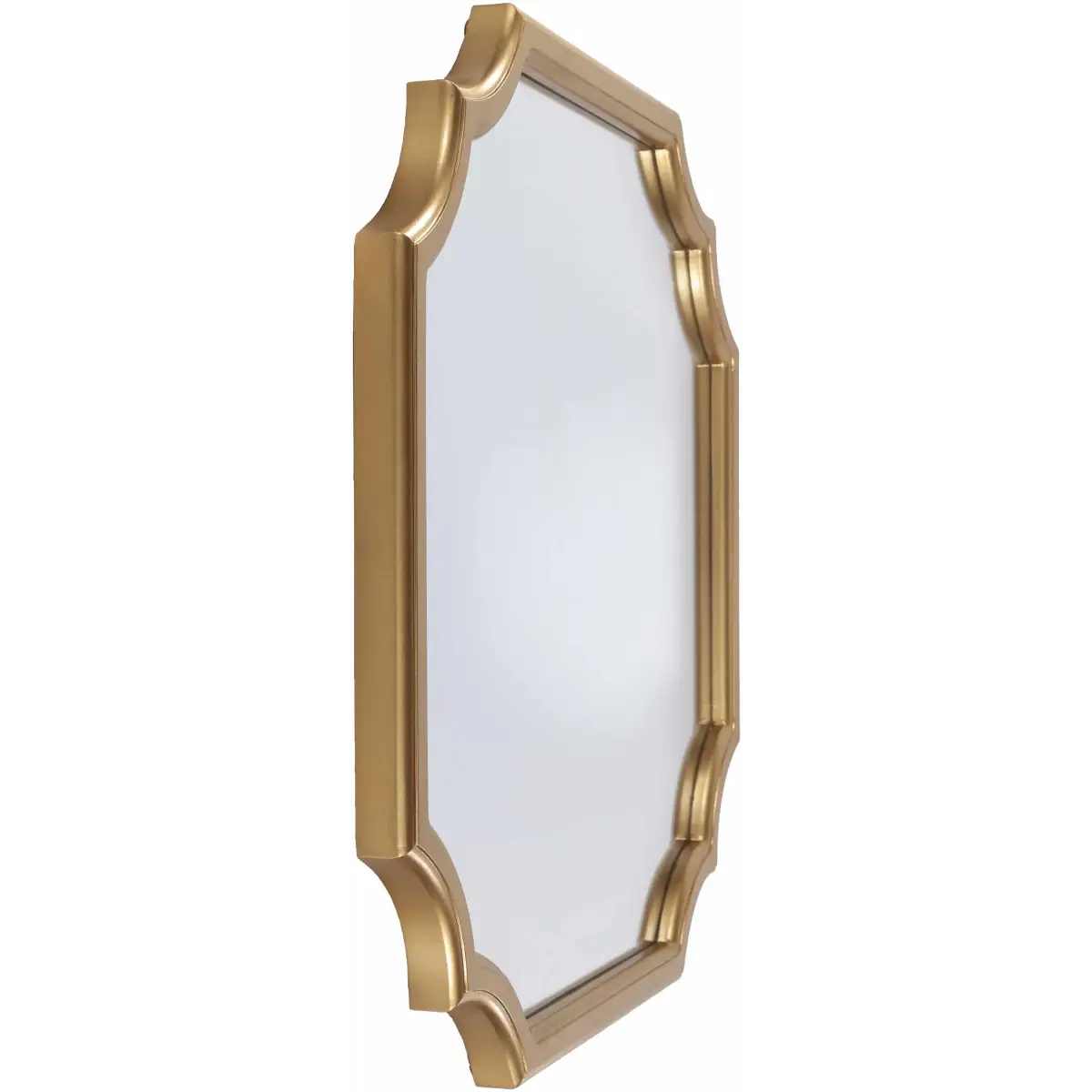 Abangay Gold Contemporary Wood Frame Mirror - 24’’H x 24’’W Specialty - Boutique Rugs