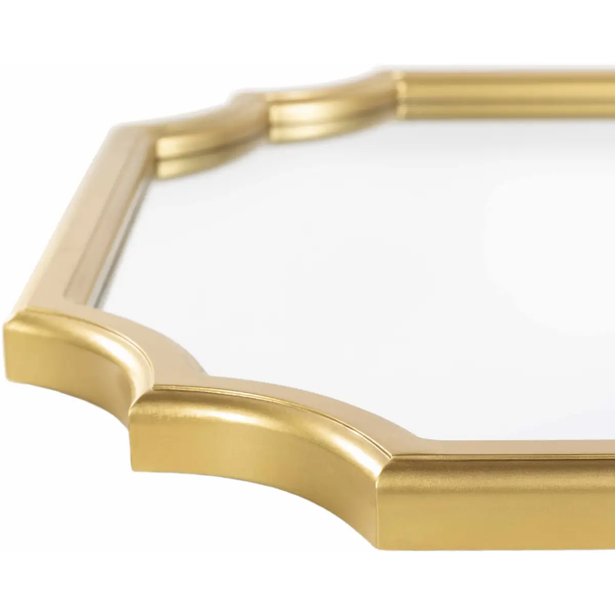 Abangay Gold Contemporary Wood Frame Mirror - 24’’H x 24’’W Specialty - Boutique Rugs