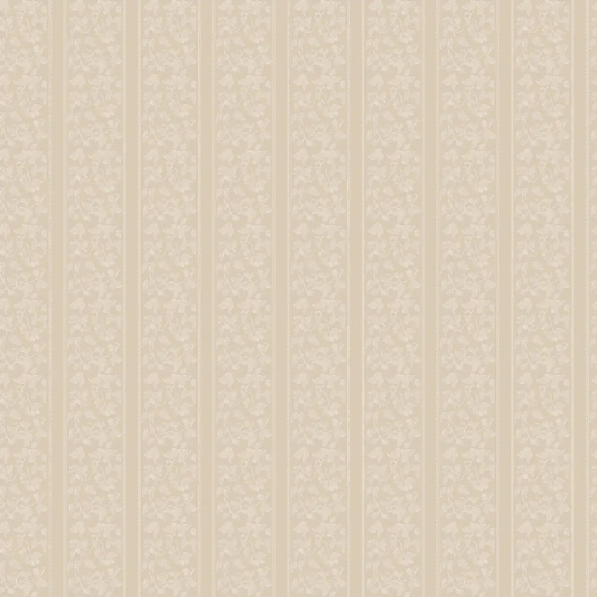 Abel Wallpaper - Traditional Floral Stripe - by The Fibery - Sample 1 foot by 1 foot / Light Neutral - Loomwell Home