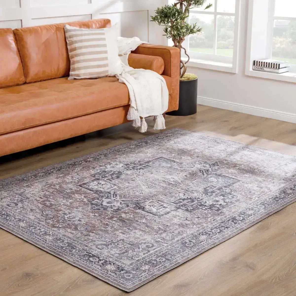 Abner Washable Area Rug - Boutique Rugs