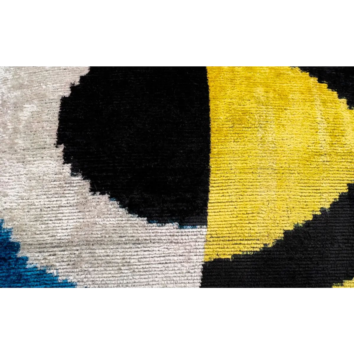 Abstract Multicolor Silk Velvet Pillow – 20x20 Handmade Modern Art Cushion - Canvello