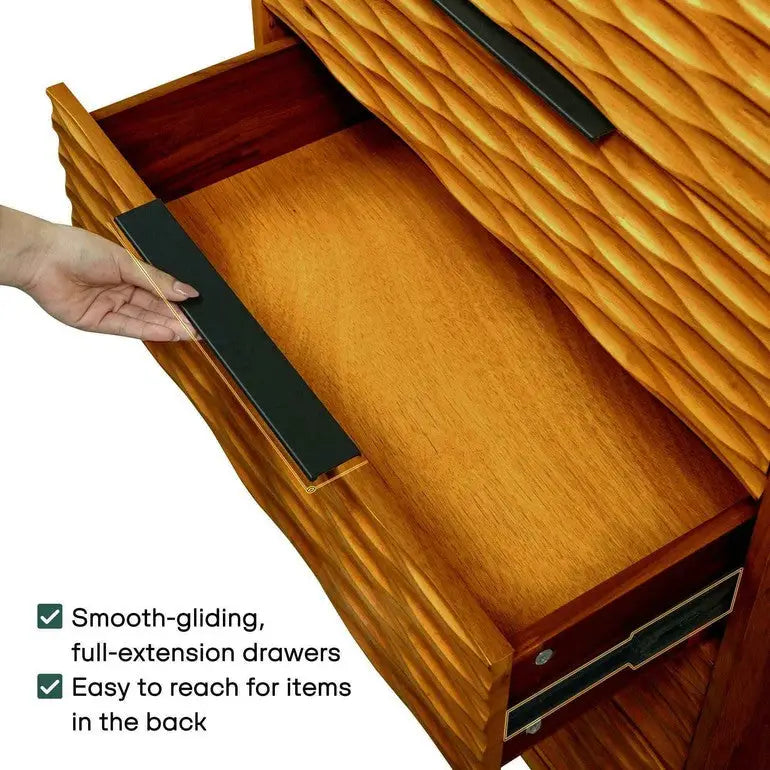 Acacia Dresser with 5 Drawers - Elara - Stylish Storage Solutions - Megsu