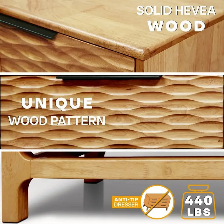 Acacia Dresser with 5 Drawers - Elara - Stylish Storage Solutions - Megsu