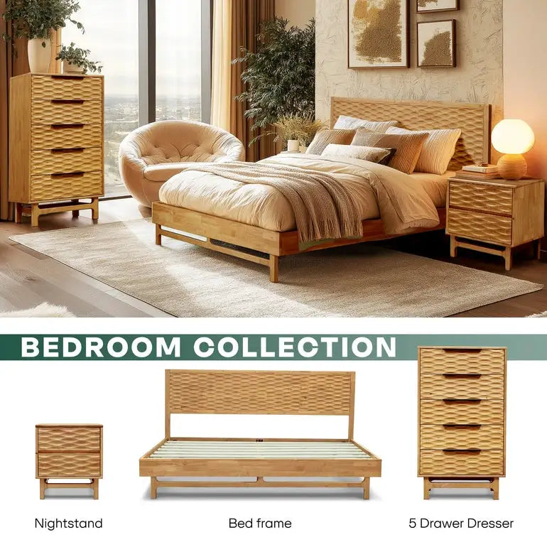 Acacia Dresser with 5 Drawers - Elara - Stylish Storage Solutions - Megsu