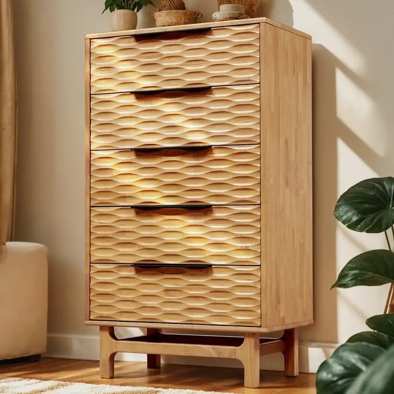 Acacia Dresser with 5 Drawers - Elara - Stylish Storage Solutions - Megsu