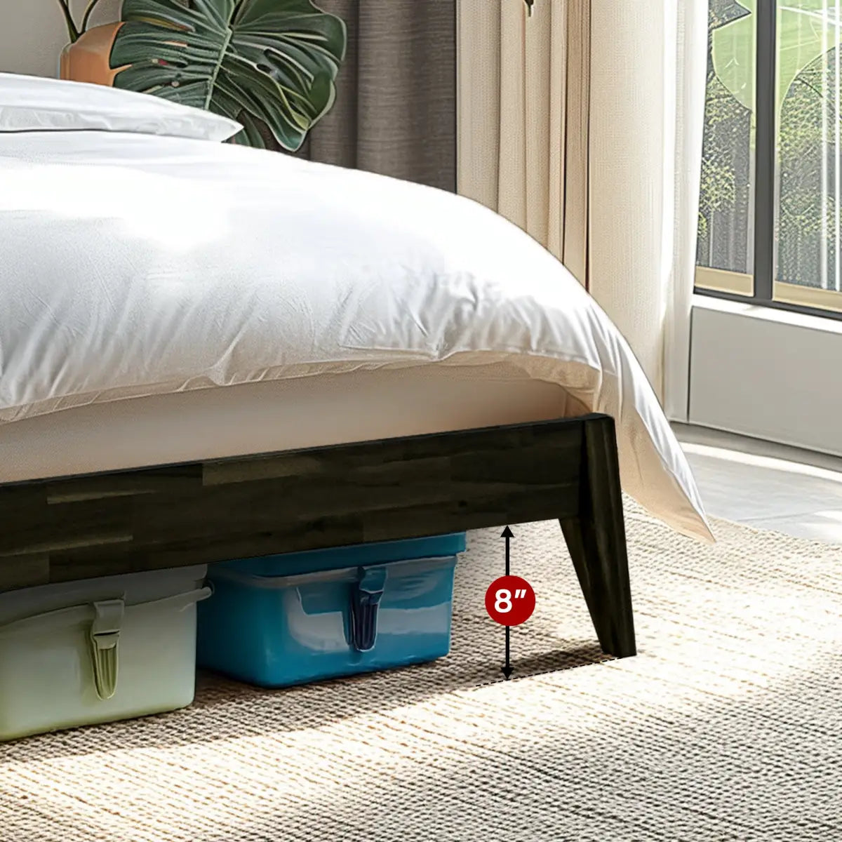 Solid Wood Bed Frame - Acacia - Stylish and Durable for Your Bedroom - Megsu