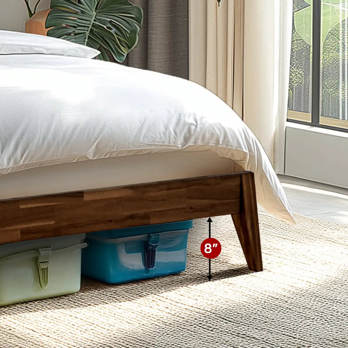 Solid Wood Bed Frame - Acacia - Stylish and Durable for Your Bedroom - Megsu