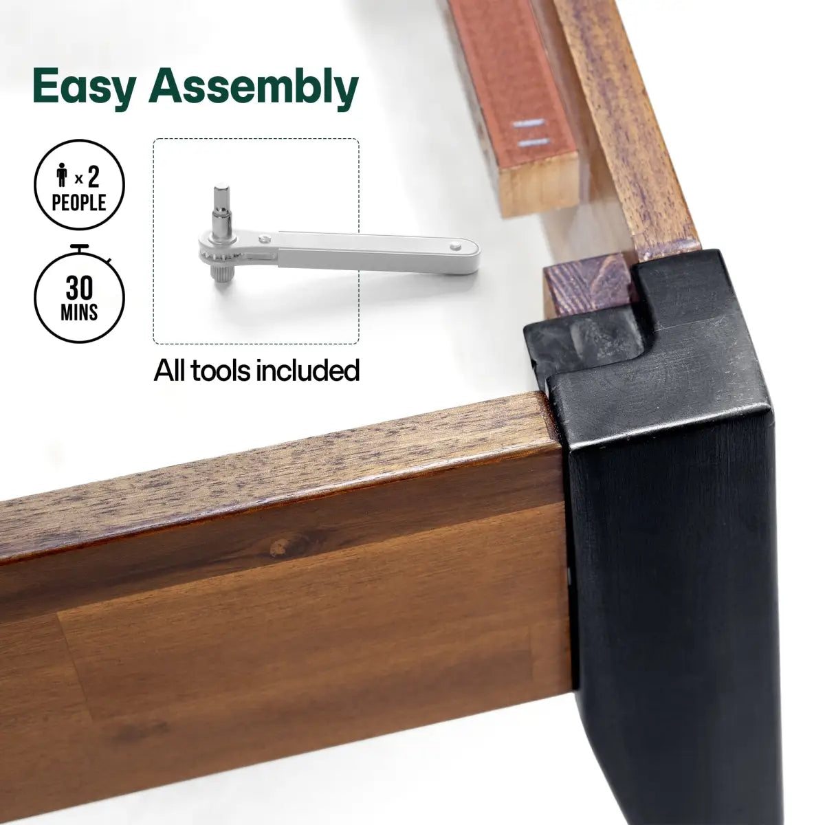 Solid Wood Bed Frame - Acacia - Stylish and Durable for Your Bedroom - Megsu