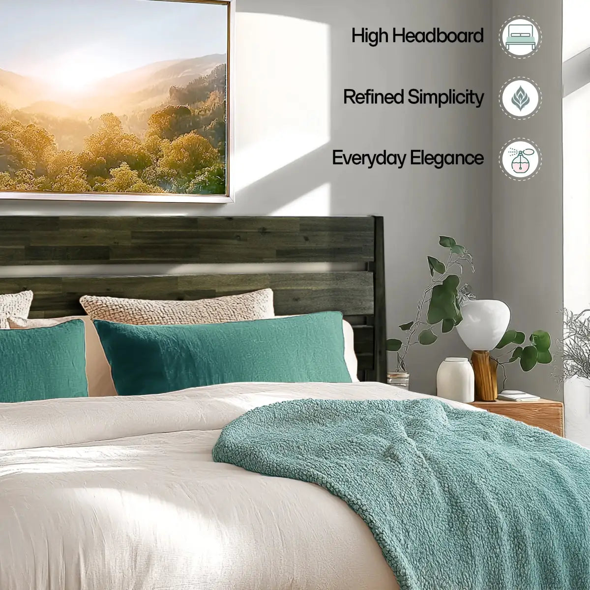 Solid Wood Bed Frame - Acacia - Stylish and Durable for Your Bedroom - Megsu