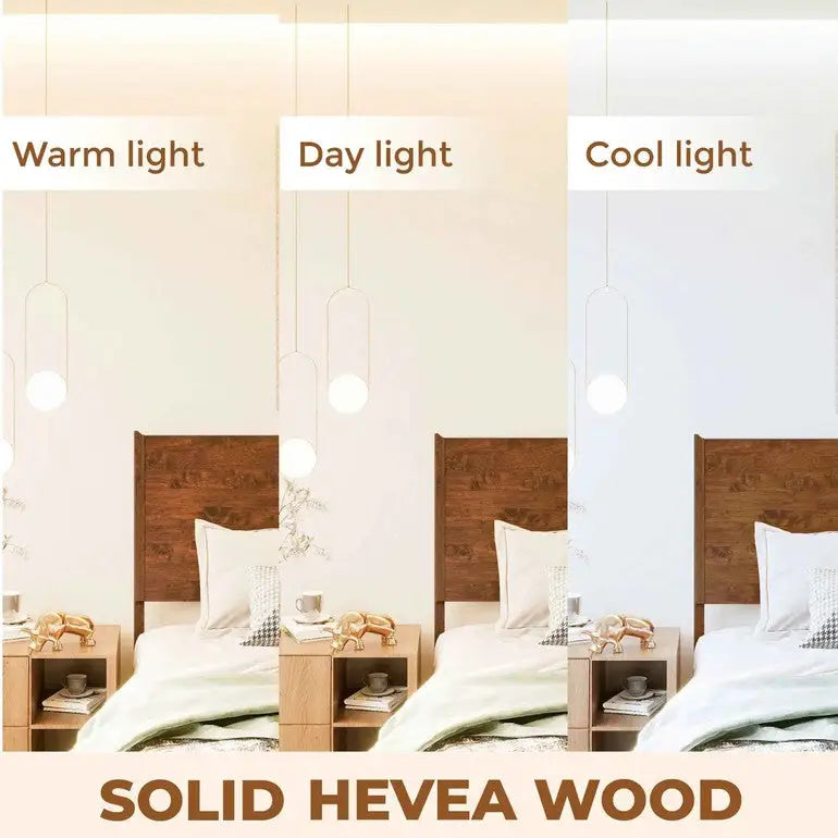 Wood Platform Bed Frame - Acacia Haven Deluxe - Ultimate Comfort and Style - Megsu