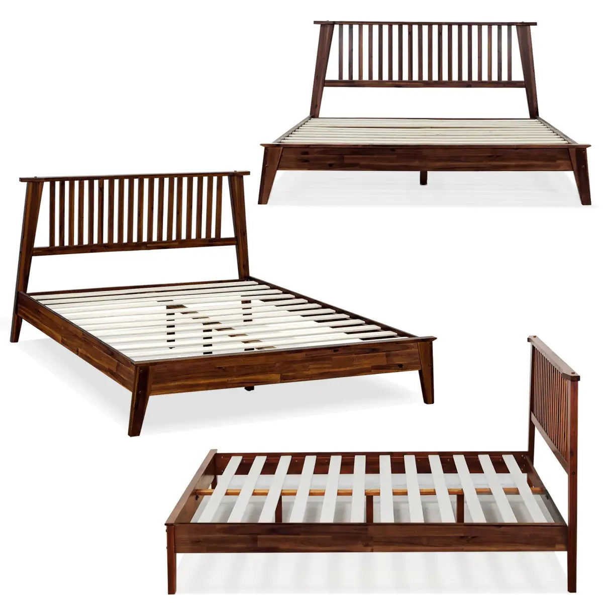 Solid Wood Bed Frame - Acacia - Durable Style and Comfort - Megsu