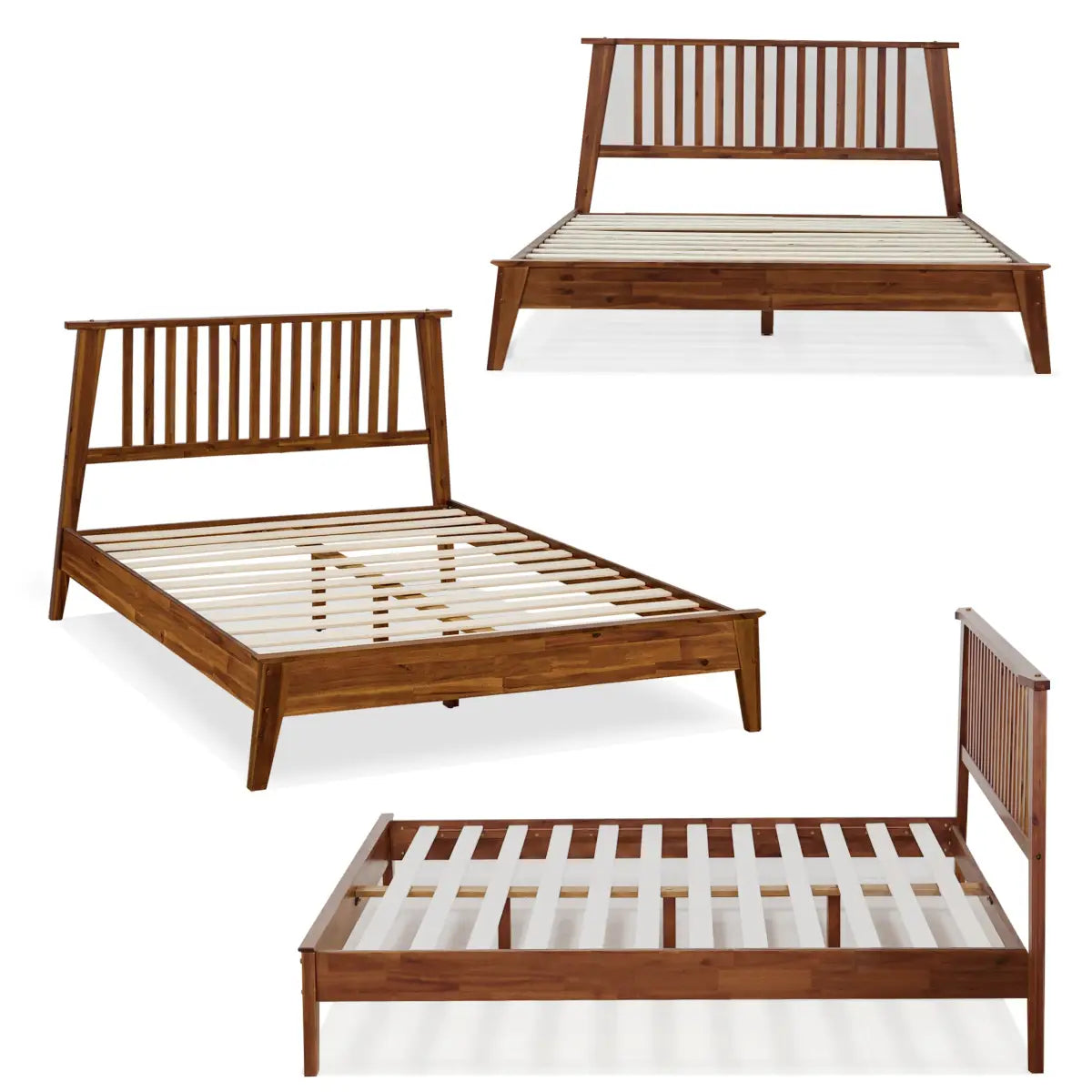 Solid Wood Bed Frame - Acacia - Durable Style and Comfort - Megsu