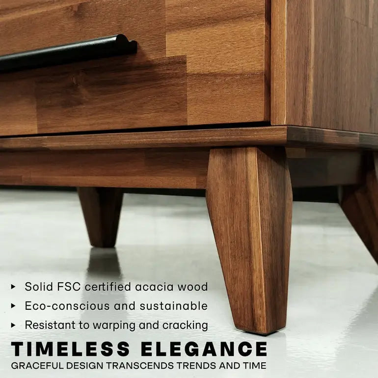 Solid Wood Dresser - Acacia - for Timeless Elegance - Megsu