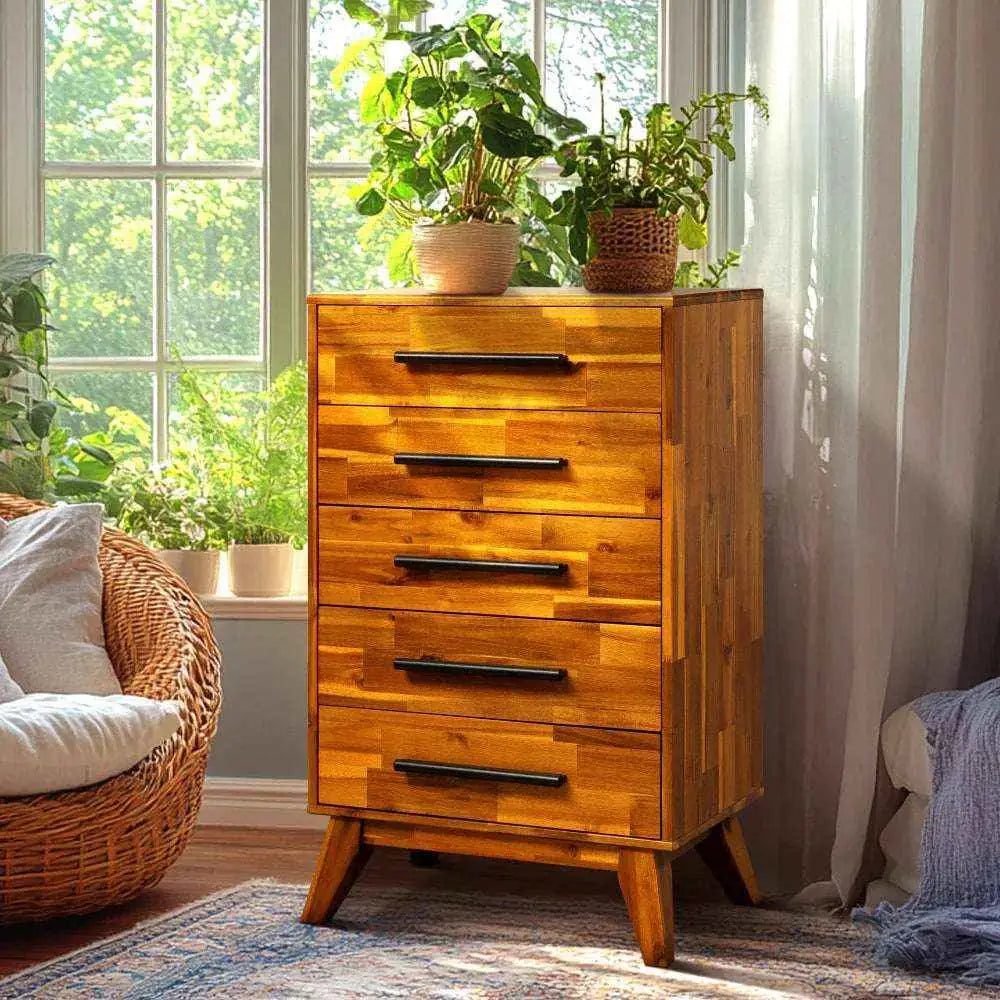 Solid Wood Dresser - Acacia - for Timeless Elegance - Megsu
