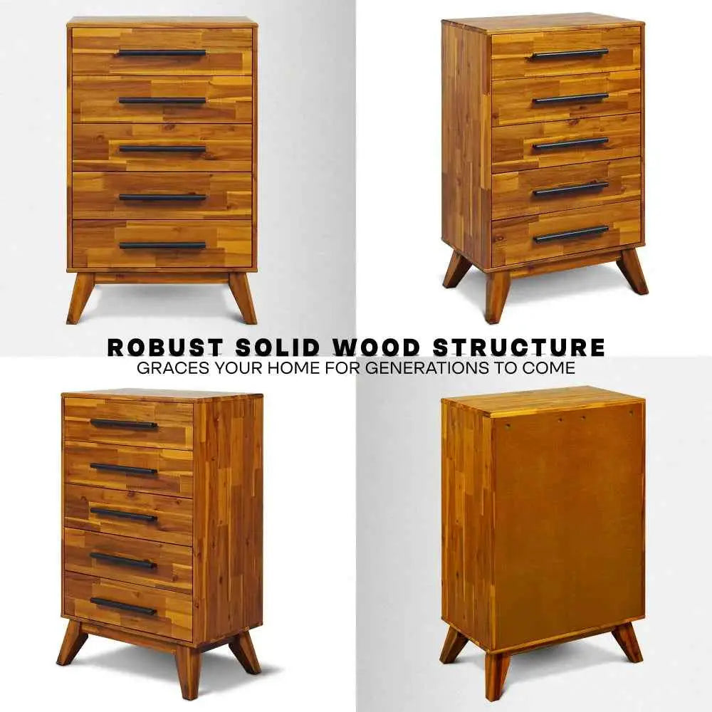Solid Wood Dresser - Acacia - for Timeless Elegance - Megsu