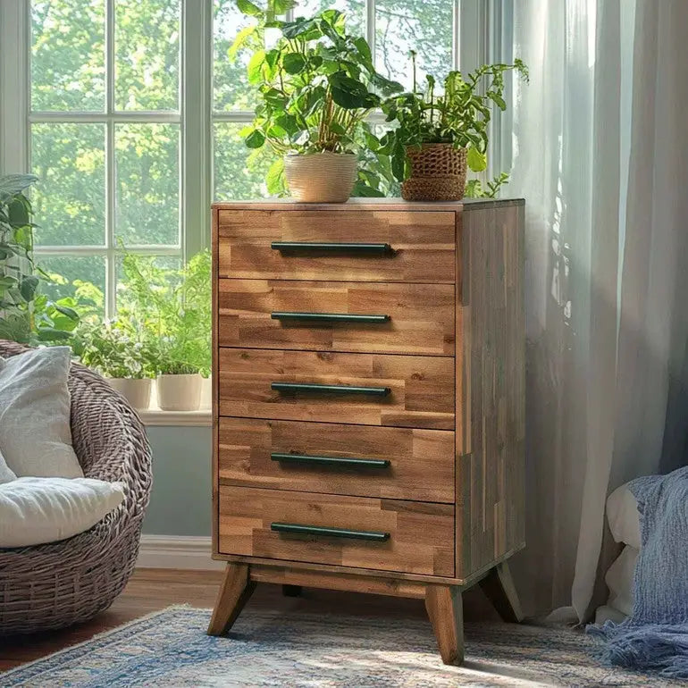 Solid Wood Dresser - Acacia - for Timeless Elegance - Megsu