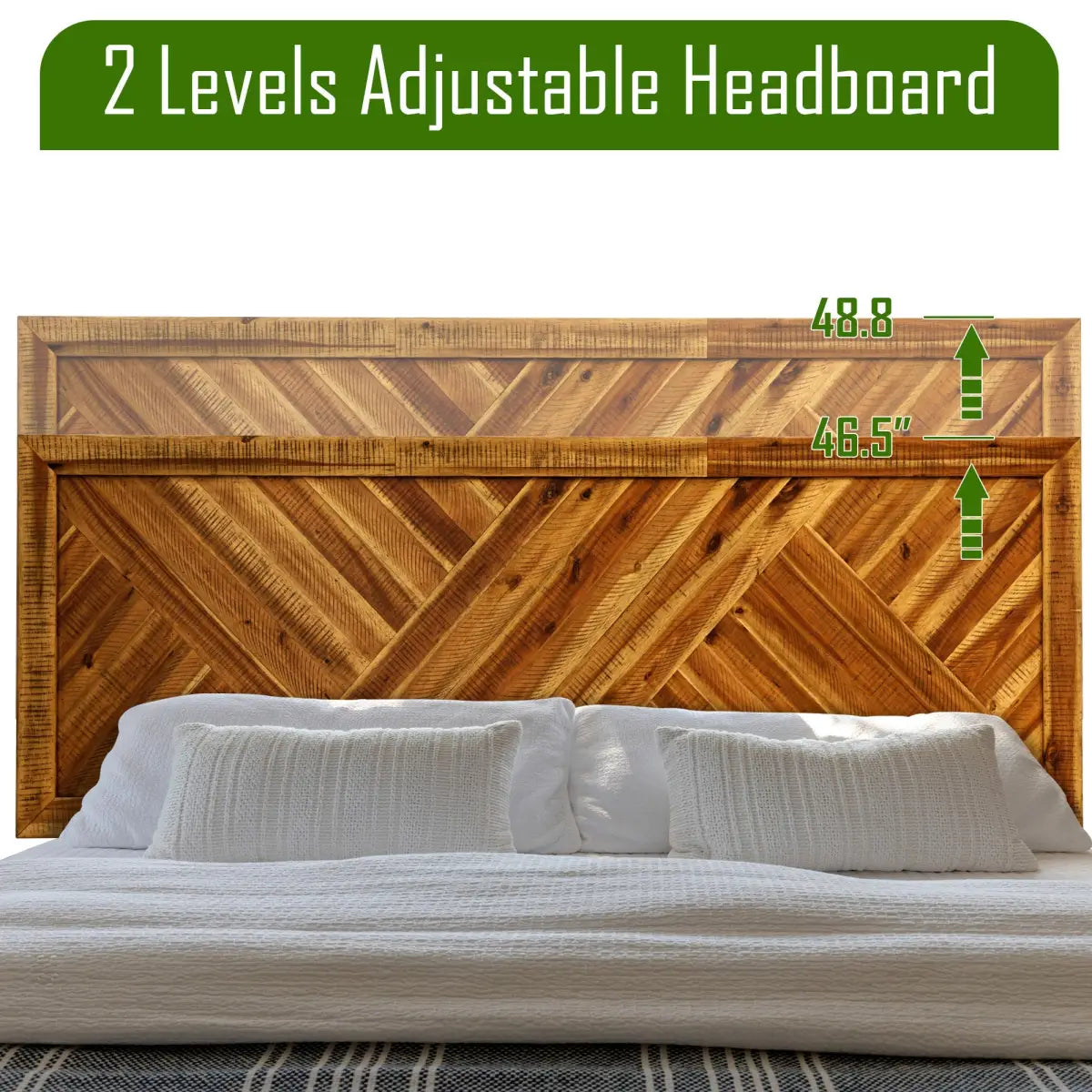 Solid Wood Bed Frame - Acacia Wood Deluxe - Megsu