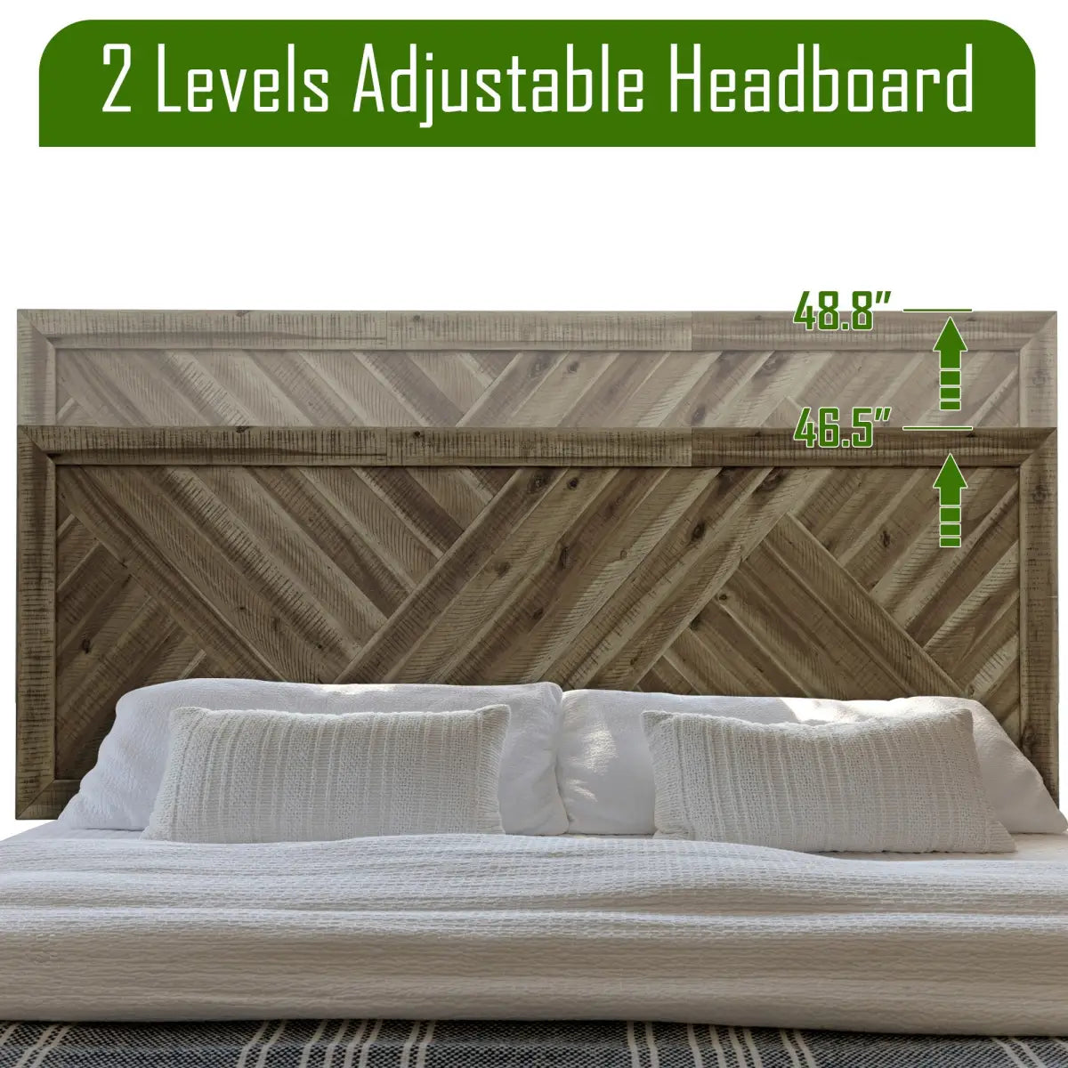Solid Wood Bed Frame - Acacia Wood Deluxe - Megsu