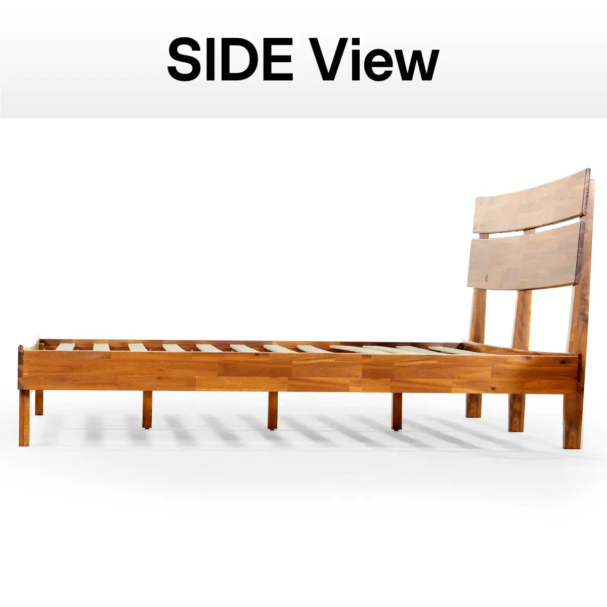 Solid Wood Bed Frame - Acacia - Stylish Bedroom - Megsu