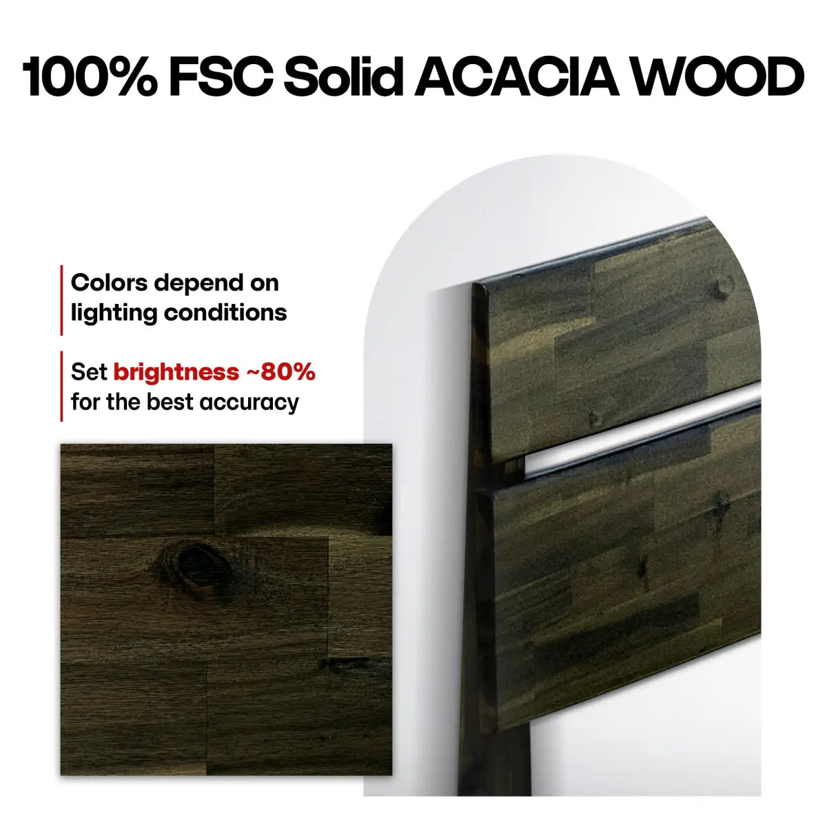 Solid Wood Bed Frame - Acacia - Stylish Bedroom - Megsu