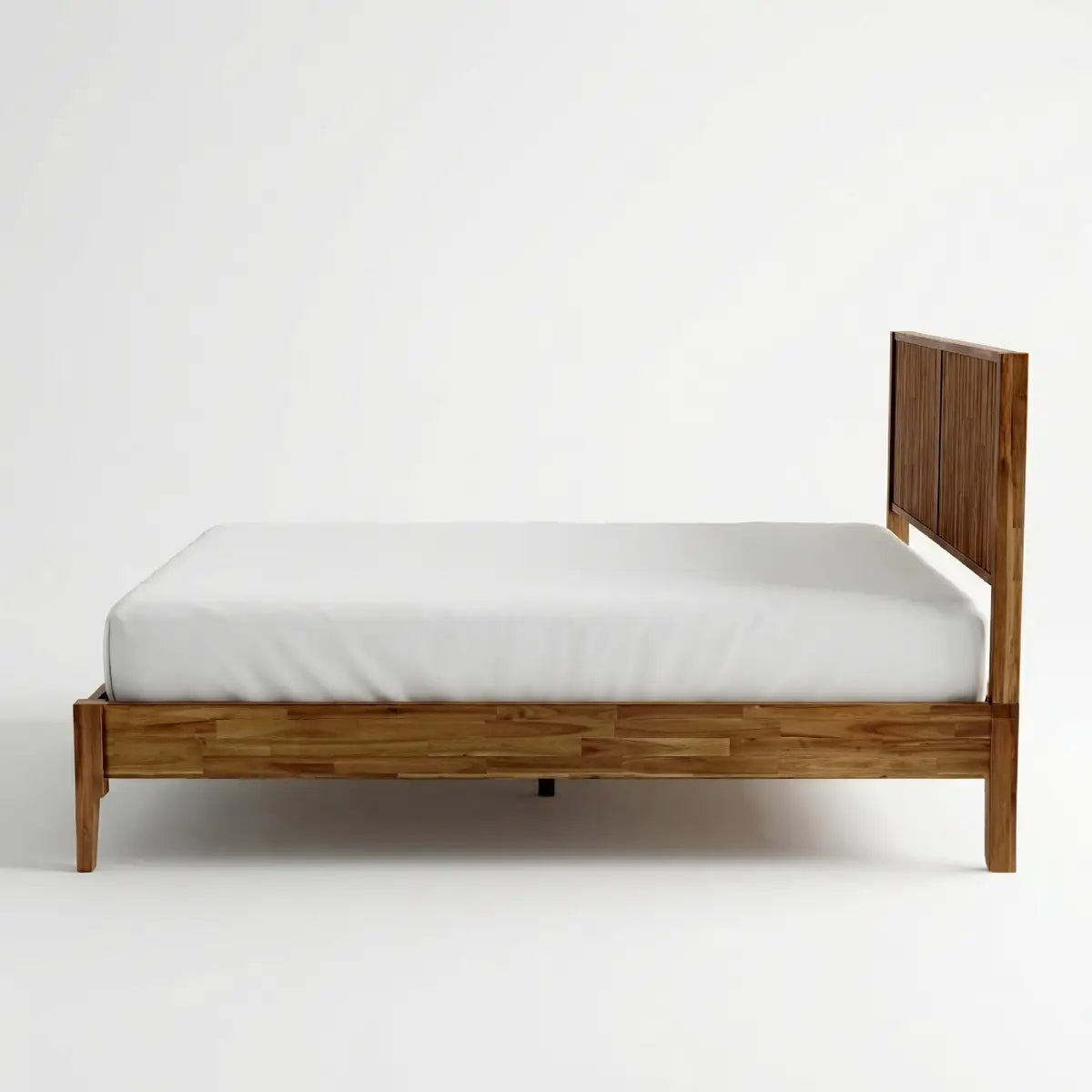 Acacia Wood Bed Frame with Headboard - Megsu Bosk - Megsu