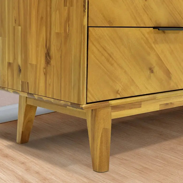 Acacia Wood Dresser - Veyron - 6 Drawers - Modern - Megsu