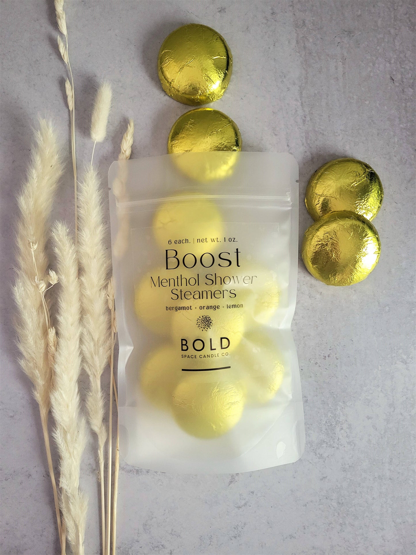 Shower Steamers - Boost – Bergamot Lemon & Blood Orange - 6 pack - Bold Space Candle Co.