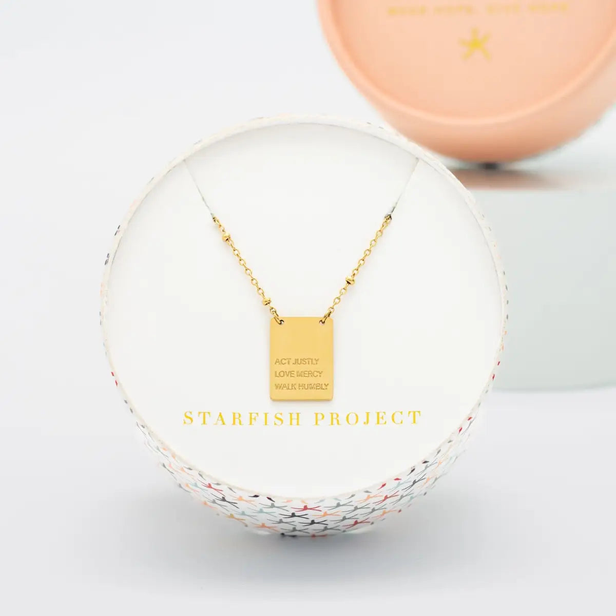 Act Justly Necklace in Gold - Starfish Project
