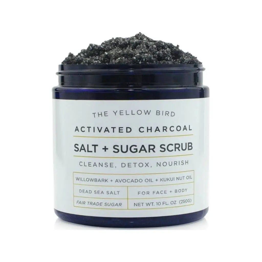 Activated Charcoal Salt & Sugar Scrub - The Yellow Bird