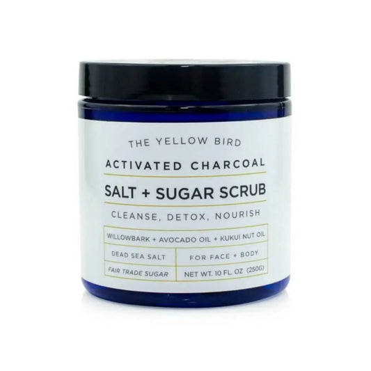 Activated Charcoal Salt & Sugar Scrub - The Yellow Bird