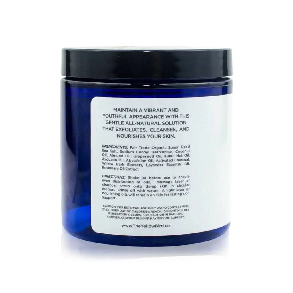 Activated Charcoal Salt & Sugar Scrub - The Yellow Bird