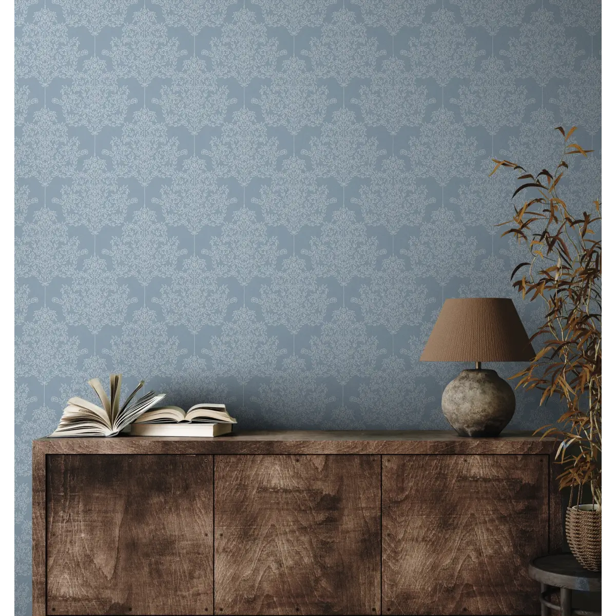 Adelae Wallpaper - Delicate Floral Damask - by Quirky Paisley Designs - Loomwell Home Goods