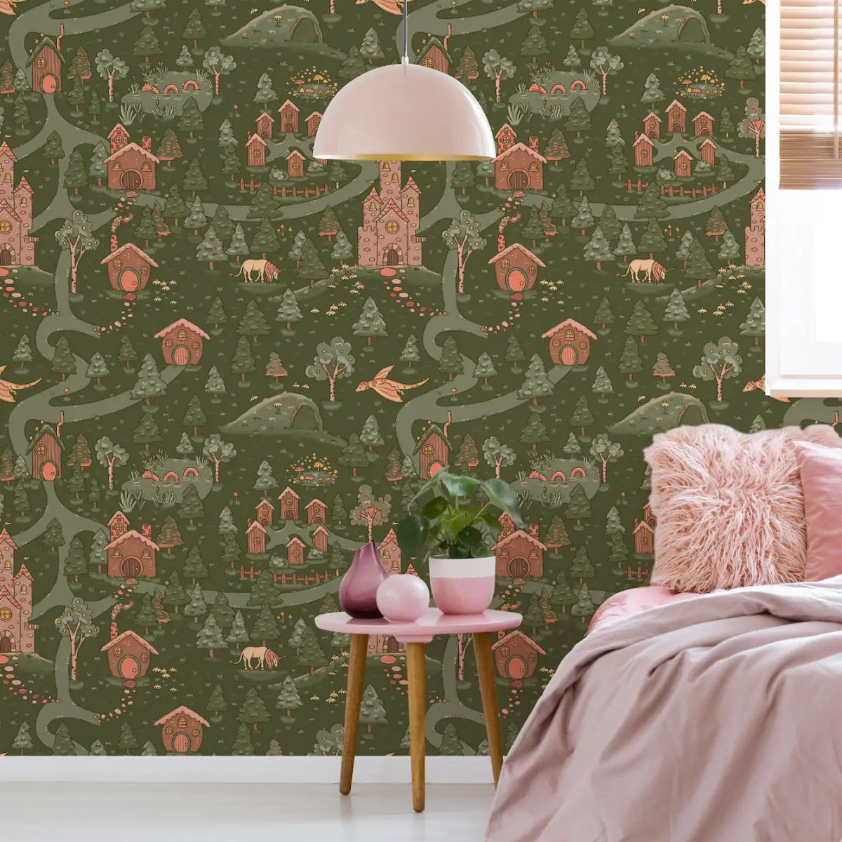 Adelina Wallpaper - Castles and Unicorns for Kids - by Tylee Hansen - Loomwell Home Goods