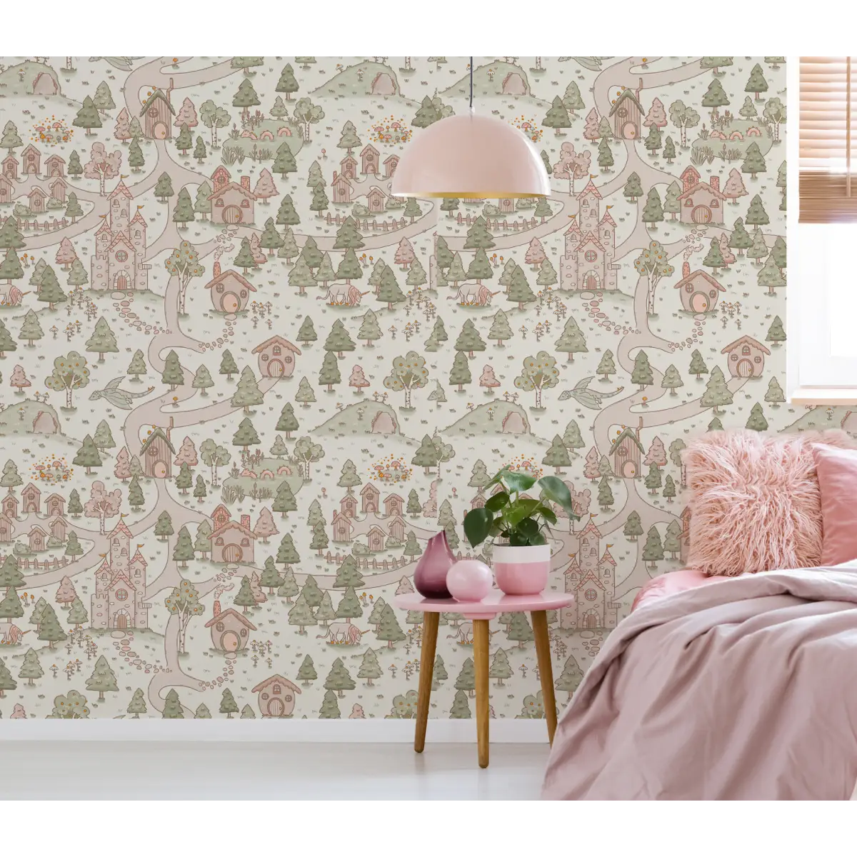 Adelina Wallpaper - Castles and Unicorns for Kids - by Tylee Hansen - Loomwell Home Goods