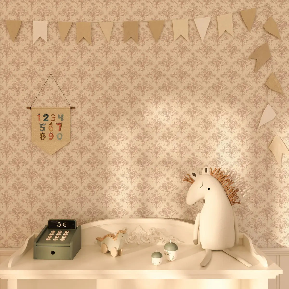 Adeline Wallpaper - Victorian Flower Bouquet - by Ali Anni - Loomwell Home Goods