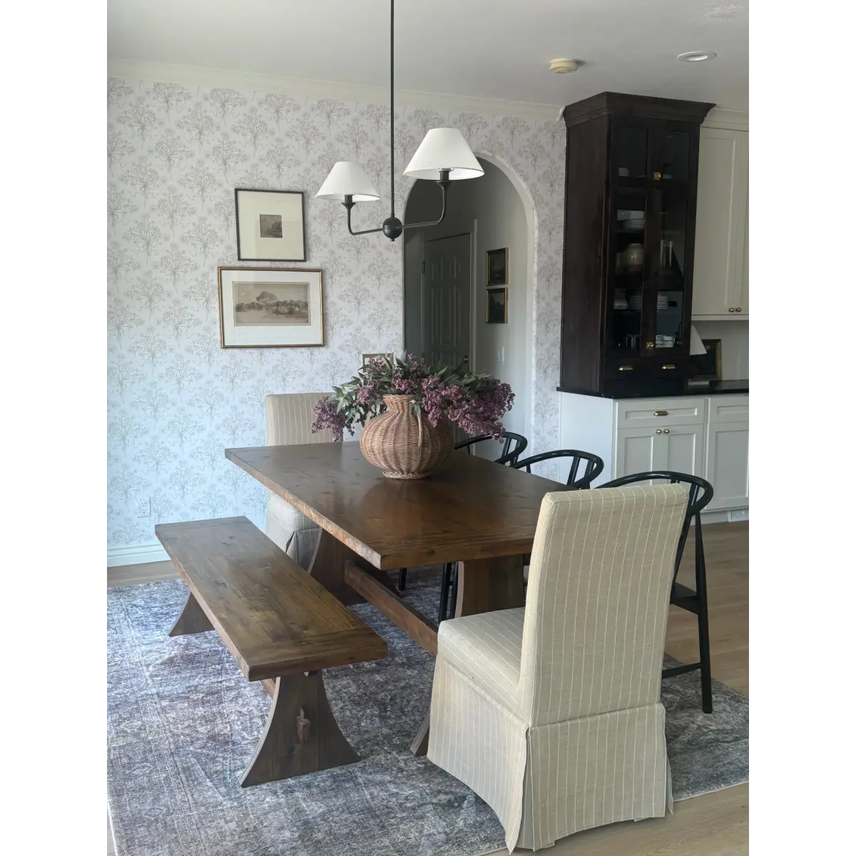 Adeline Wallpaper - Victorian Flower Bouquet - by Ali Anni - Loomwell Home Goods