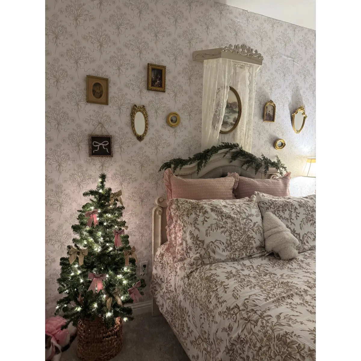 Adeline Wallpaper - Victorian Flower Bouquet - by Ali Anni - Loomwell Home Goods