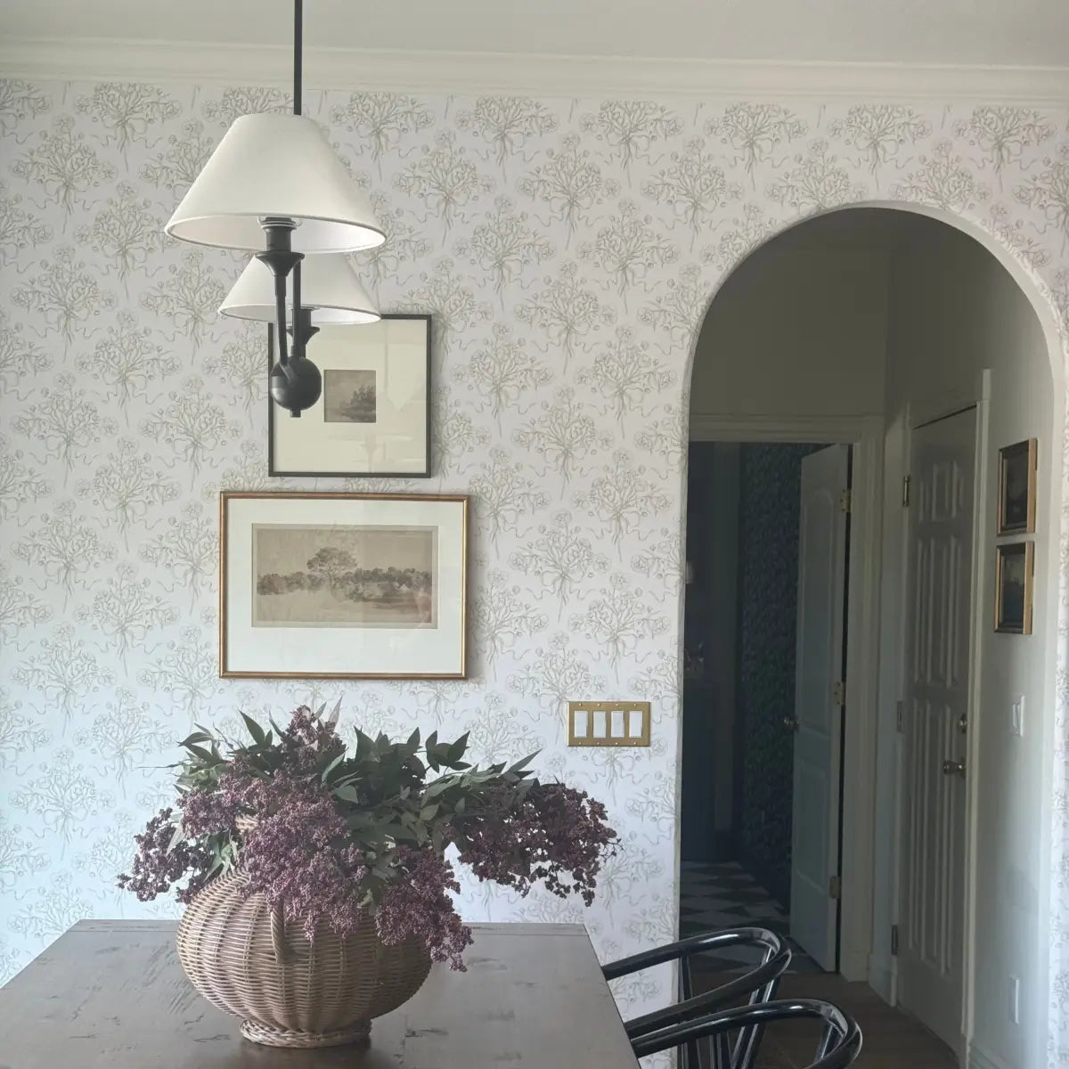 Adeline Wallpaper - Victorian Flower Bouquet - by Ali Anni - Loomwell Home Goods