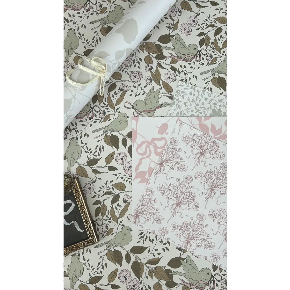 Adeline Wallpaper - Victorian Flower Bouquet - by Ali Anni - Loomwell Home Goods