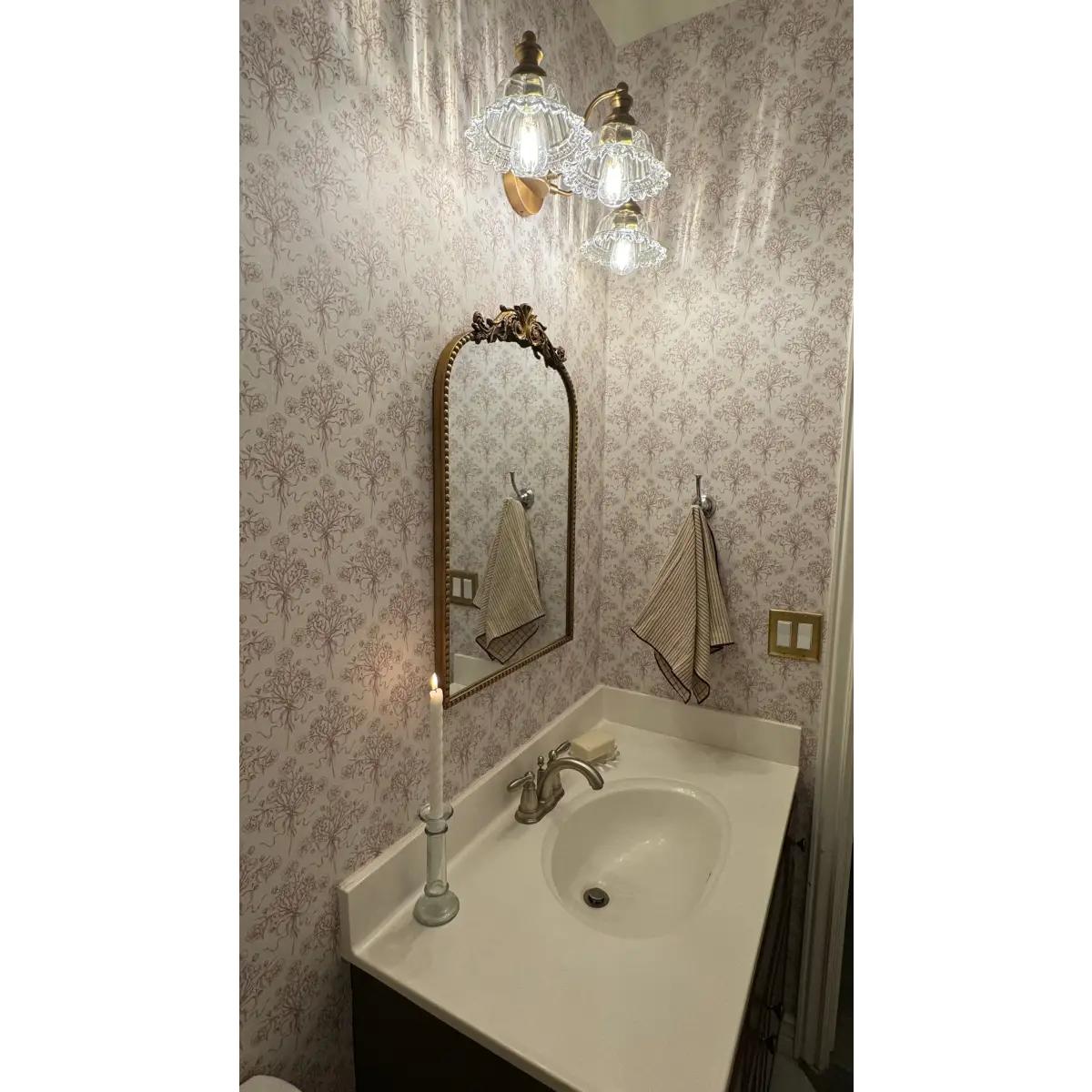 Adeline Wallpaper - Victorian Flower Bouquet - by Ali Anni - Loomwell Home Goods