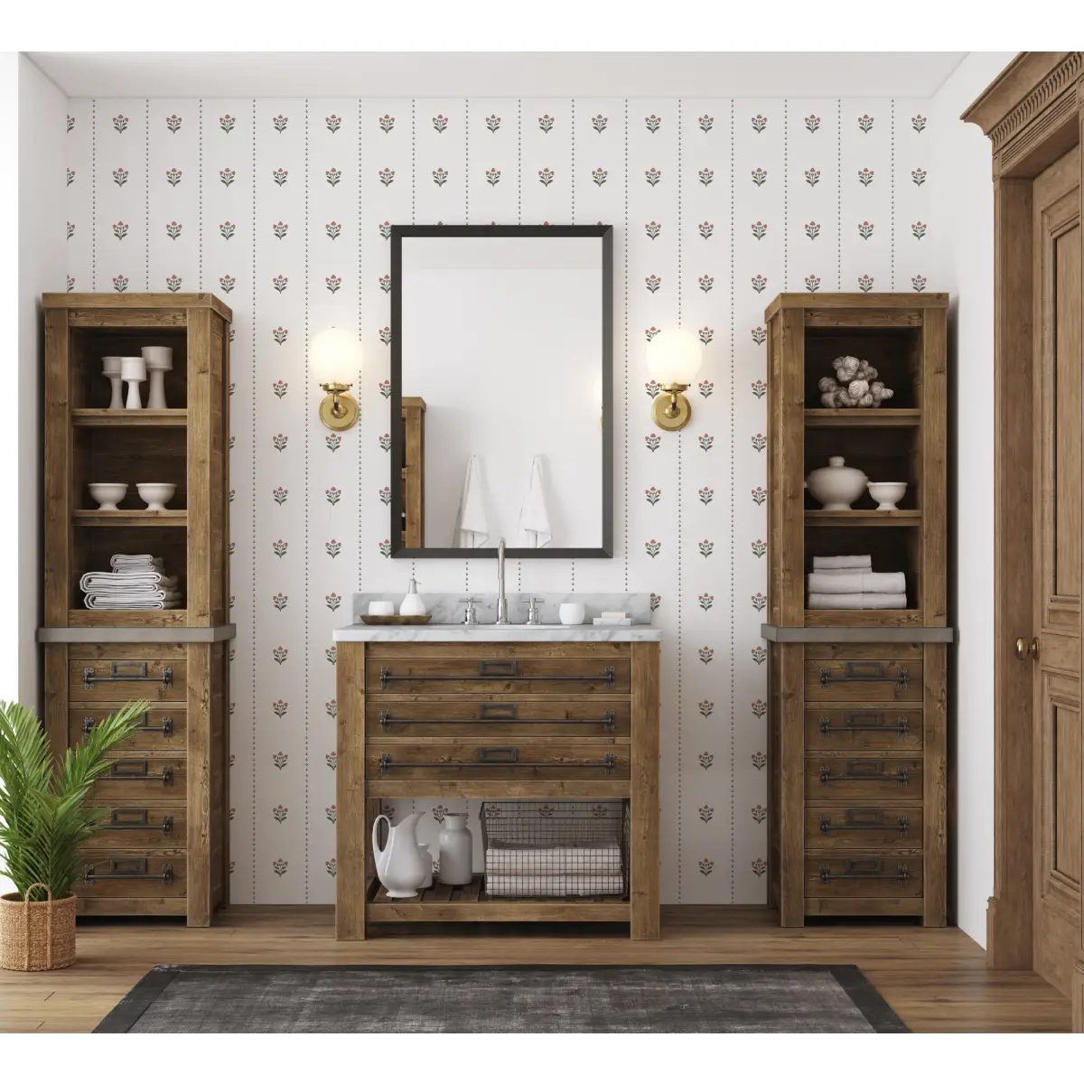 Adell Wallpaper - Sweet Flowers - by Megan Lindsey Illustration - Loomwell Home Goods
