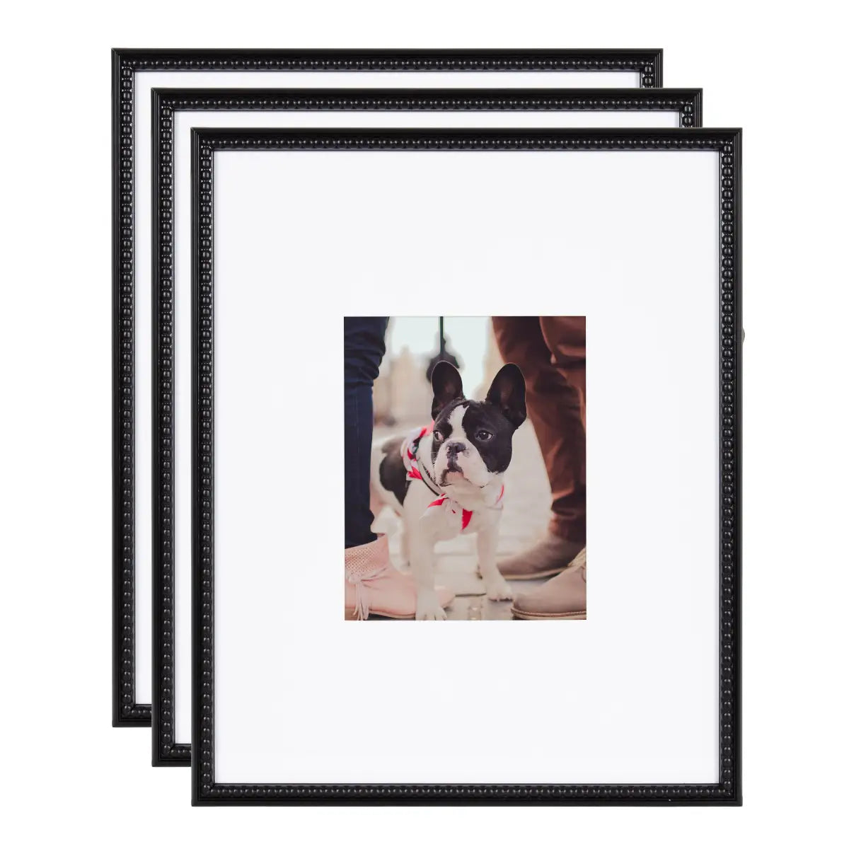 Adlynn Beaded Photo Frames - Set of 3 - Black - kateandlaurel
