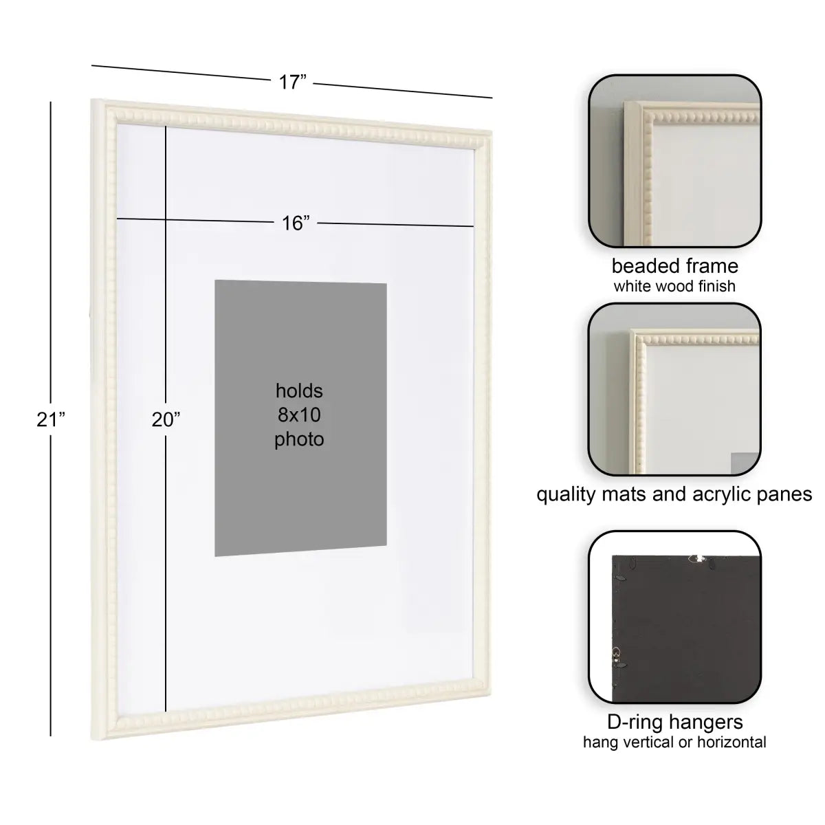 Adlynn Beaded Photo Frames - Set of 3 - kateandlaurel
