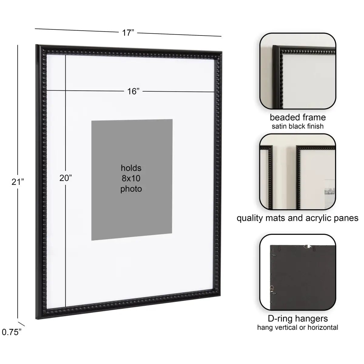 Adlynn Beaded Photo Frames - Set of 3 - kateandlaurel