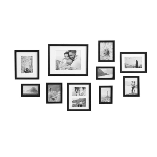 Adlynn Gallery Wall Picture Frames - Set of 10 - Gold - kateandlaurel