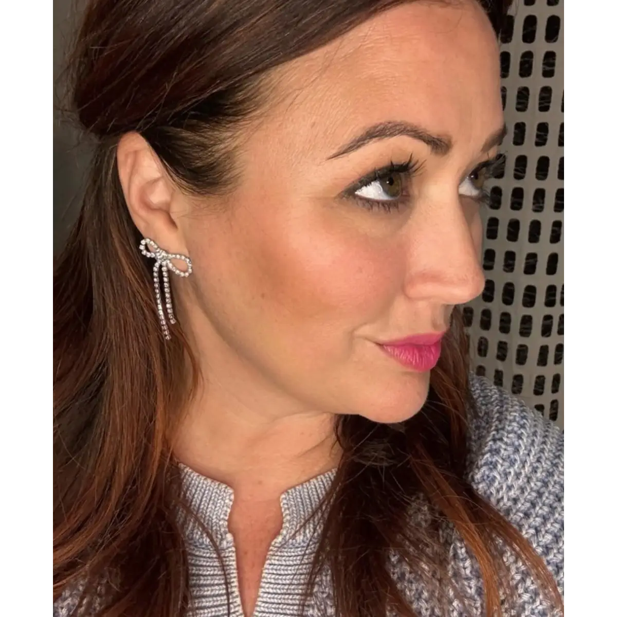 Crystal Bow Earrings - Rooted Home Goods