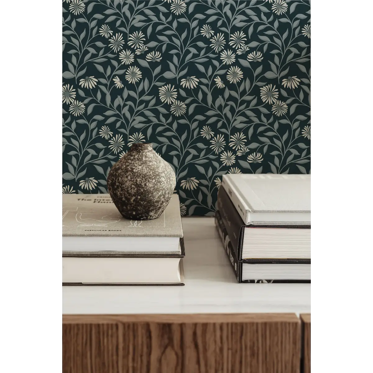 Adrian Wallpaper - Winding Daisies - by Lisee Ree - Loomwell Home Goods