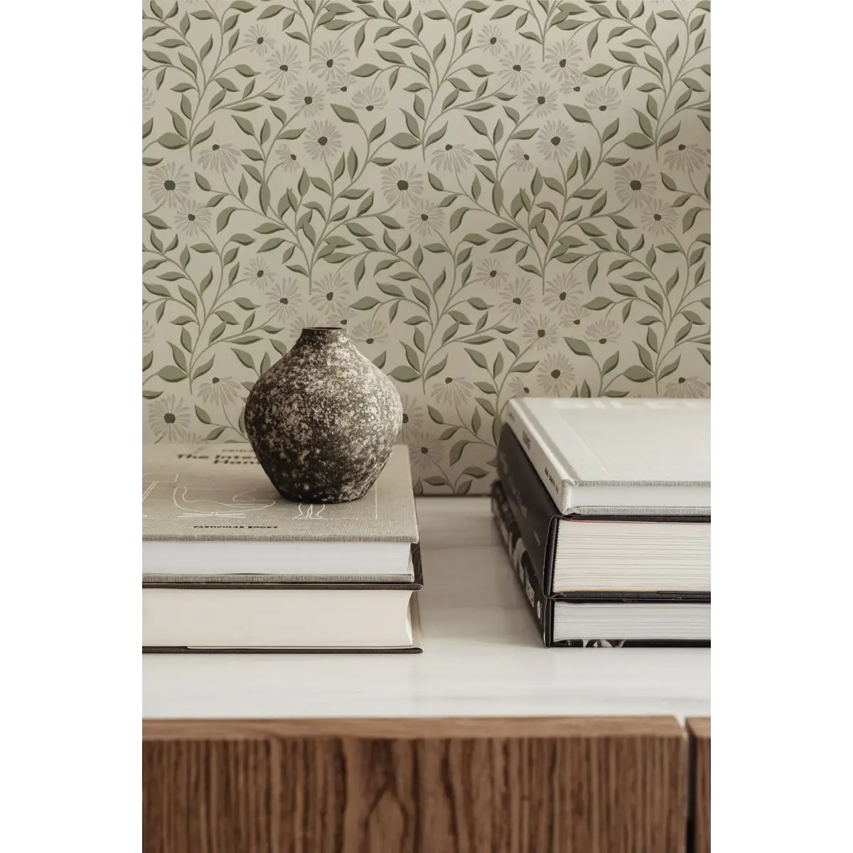 Adrian Wallpaper - Winding Daisies - by Lisee Ree - Loomwell Home Goods