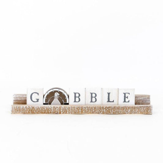 Thanksgiving GOBBLE Letter Board Kit - letter tiles and 13" ledgie