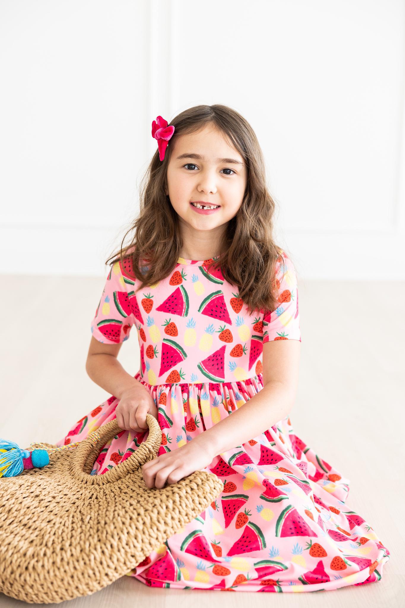 Watermelon Wonder S/S Pocket Twirl Dress